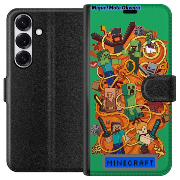 Samsung Galaxy S25 Plånboksfodral Minecraft