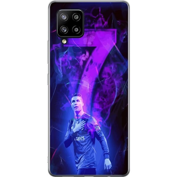 Samsung Galaxy A42 5G Genomskinligt Skal Ronaldo 7 – Fotbollslegend i Action för Fans