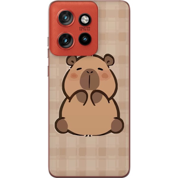 Motorola Edge 50 Neo Läpinäkyvä kuori Mobilskal kawaii capybara flera figurer japansk stil