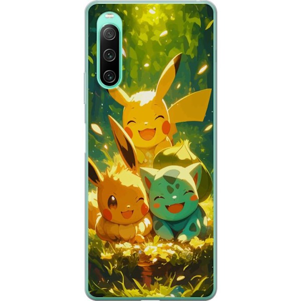 Sony Xperia 10 IV Gennemsigtig cover Pixelmonster spillestil -