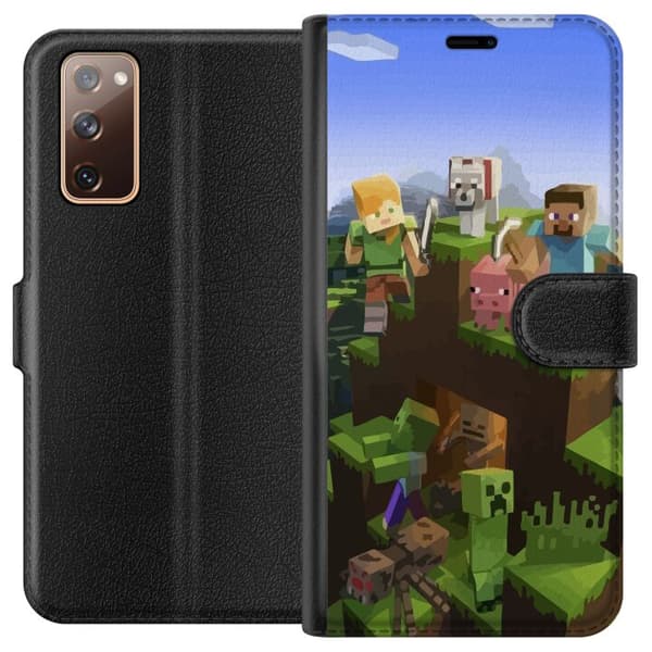 Kompatibelt Plånboksfodral till Samsung Galaxy S20 FE MineCraft