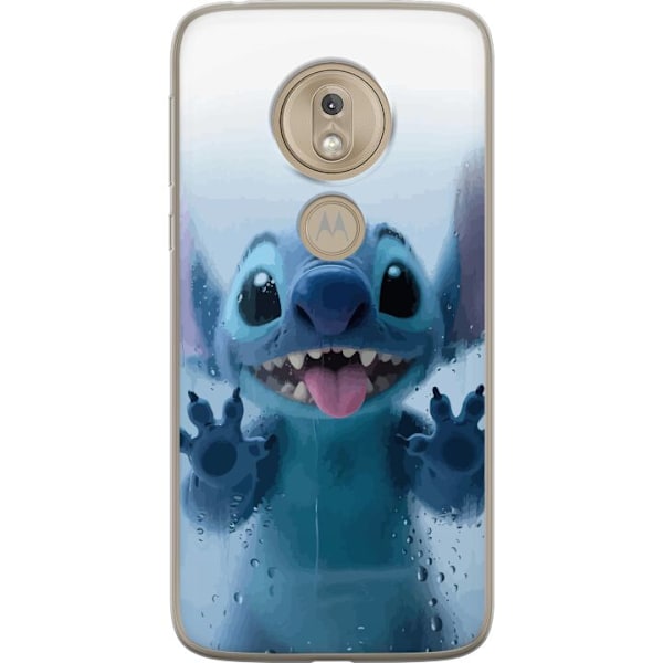 Motorola Moto G7 Play Genomskinligt Skal Stitch Window View – Stitch vid ett fönster i söt stil