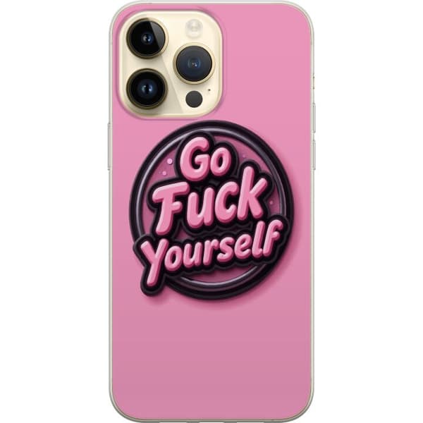 Kompatibel Mobilcover til Apple iPhone 15 Pro Max Rosa 3D textposter
