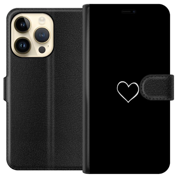 Apple iPhone 14 Pro Tegnebogsetui Hjerte