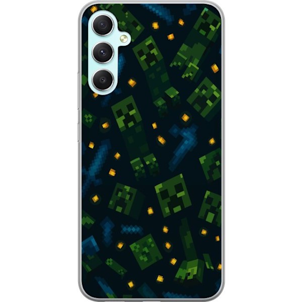 Samsung Galaxy A34 Genomskinligt Skal Minecraft Dungeons Mob