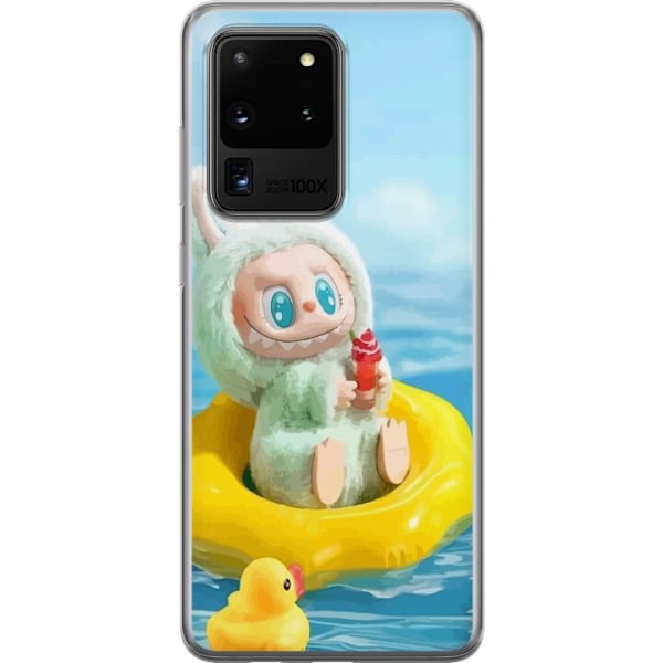 Samsung Galaxy S20 Ultra Läpinäkyvä kuori Labubu Stripe Attack - Raidat kohtaavat hirviöt