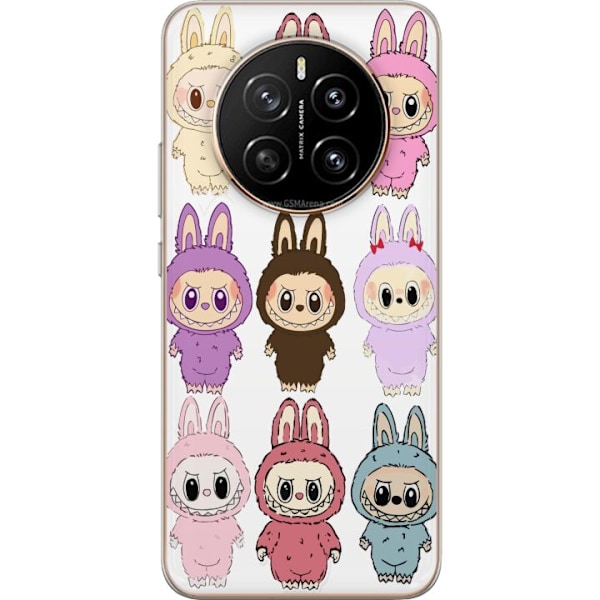 Honor Magic7 Gjennomsiktig deksel Labubu Pink Monster - Popkun