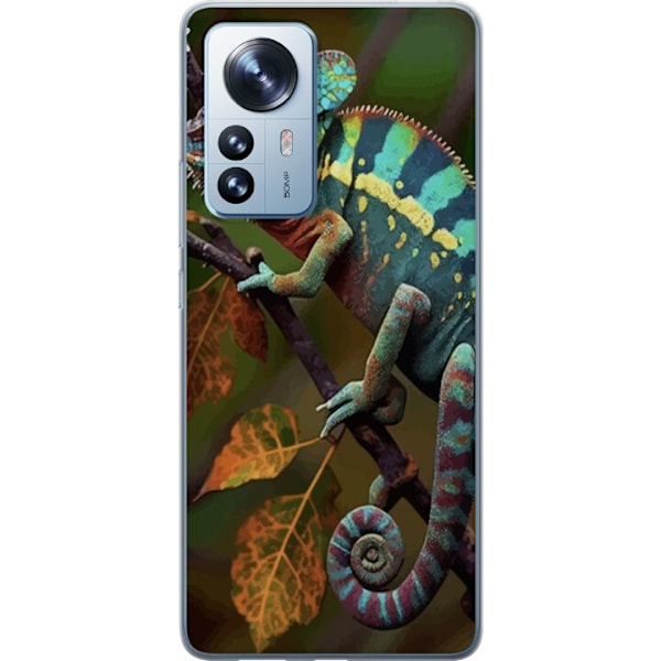 Xiaomi 12 Pro Läpinäkyvä kuori Lisko Graafinen Streetwear Suunnittelu Eläinmalli Moderni Kaupunkityyli Suosittu Motiivi Luova Taide Trendi