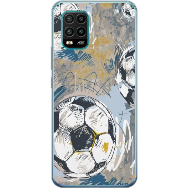Xiaomi Mi 10 Lite 5G Genomskinligt Skal Fotboll