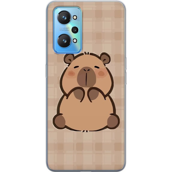 Realme GT Neo2 Läpinäkyvä kuori Mobilskal kawaii capybara flera figurer japansk stil