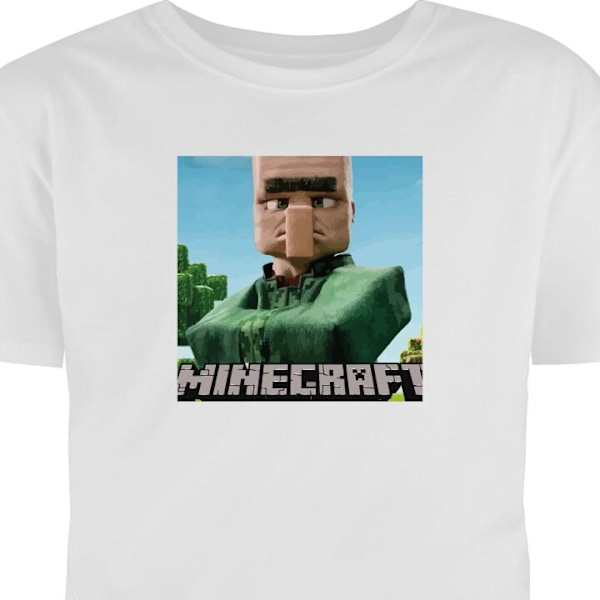 T-shirt för Vuxen | Klassisk Vuxen-T-shirt A Minecraft Movie vit XL
