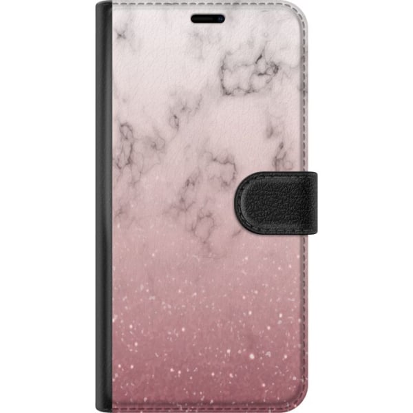 Samsung Galaxy A50 Lompakkokotelo Pehmeä pinkki marmori