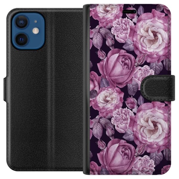 Kompatibel Tegnebogsetui til Apple iPhone 12 mini Blomster