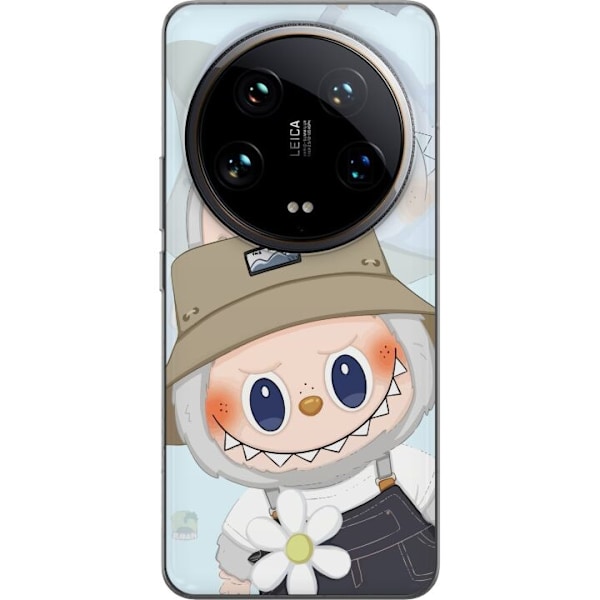 Xiaomi 14 Ultra Läpinäkyvä kuori Labubu hattuineen - Pop Mart -hahmo Mr. Butcher retrotyylillä ja luonteella