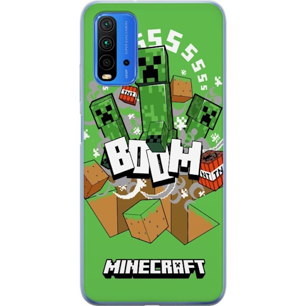 Xiaomi Redmi 9T Genomskinligt Skal Minecraft Boom