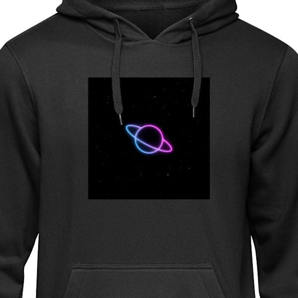 Hoodie för Vuxen | Bekväm Huvtröja Space svart XL