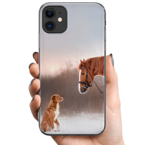 Apple iPhone 11 TPU Mobildeksel Hest & Hund