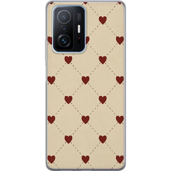 Xiaomi 11T Genomskinligt Skal Heart Grid