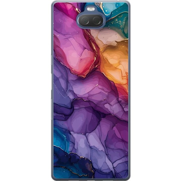 Sony Xperia 10 Plus Läpinäkyvä kuori Värikkäät kivet