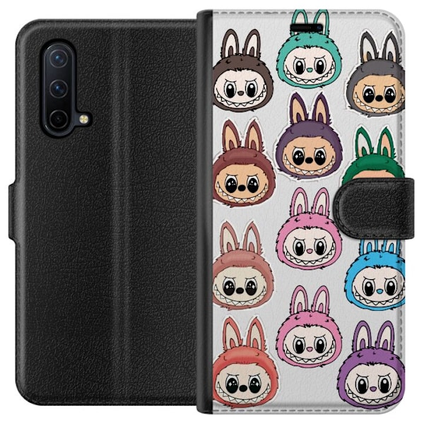 OnePlus Nord CE 5G Lompakkokotelo Labubu Macaron Monster - Sö