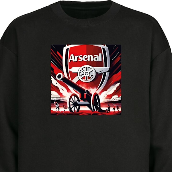 Sweatshirt til Voksne | Klassisk Collegebluse Arsenal sort S