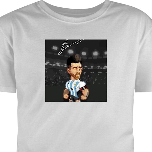 Børne T-shirt | Behagelig T-shirt til Børn Messi grå 3-4 År