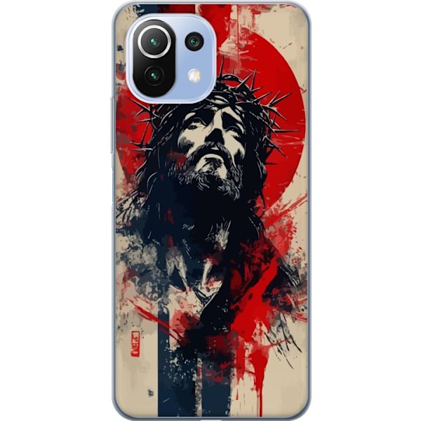 Xiaomi 11 Lite 5G NE Gennemsigtig cover Jesus med kors - krist