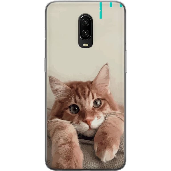 OnePlus 6T Genomskinligt Skal Katt