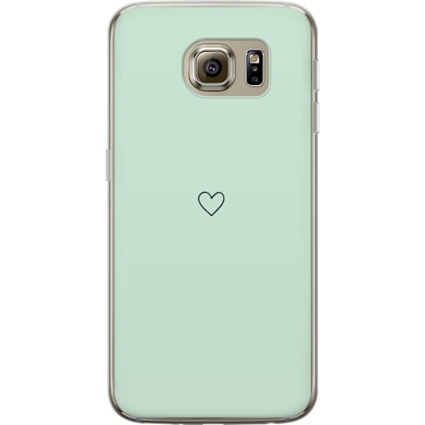 Samsung Galaxy S6 Gennemsigtig cover Enkelt Hjerte