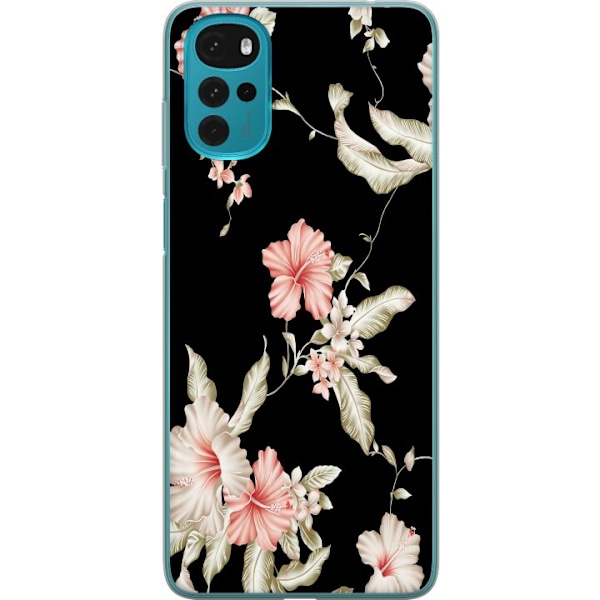 Motorola Moto G22 Gennemsigtig cover Blomster