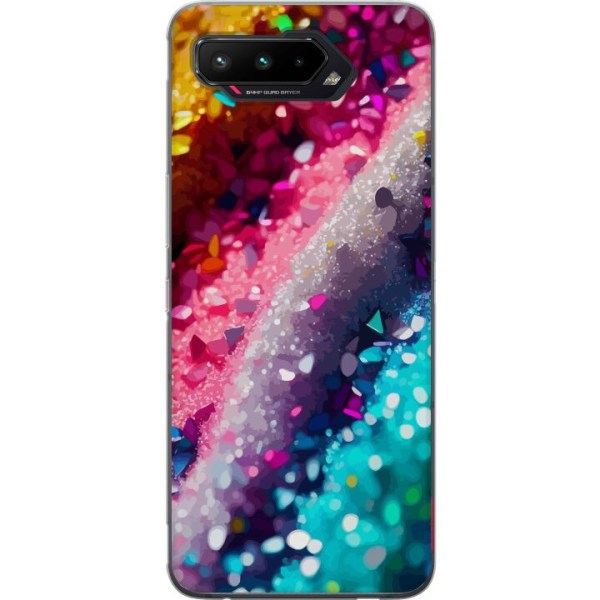 Asus ROG Phone 5 Gennemsigtig cover Glitter