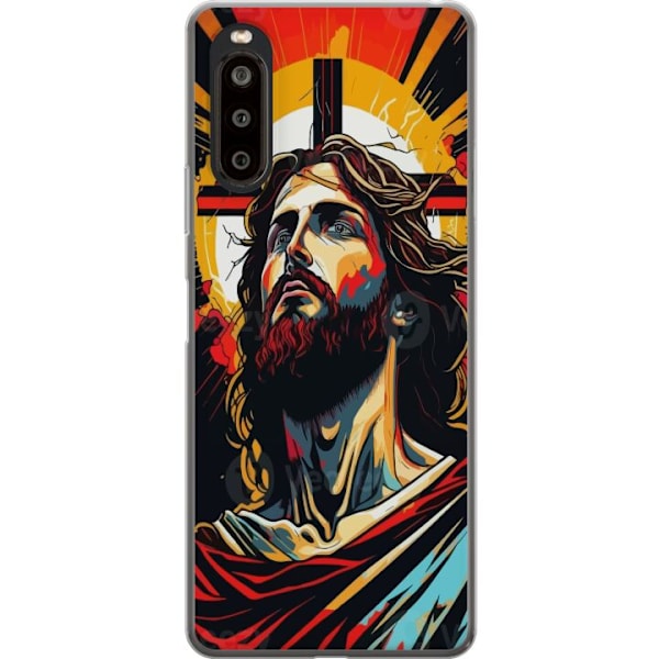Sony Xperia 10 II Läpinäkyvä kuori Jeesus ja Kortti - uskon