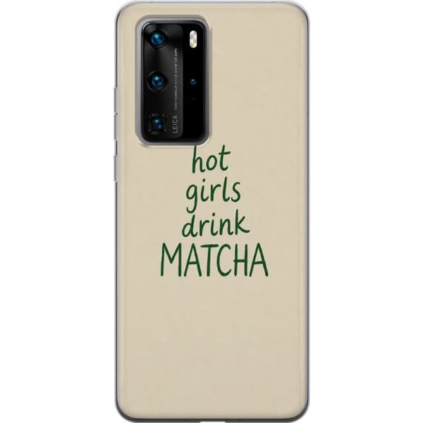 Kompatibelt Mobildeksel til Huawei P40 Pro Matcha-jenter beige