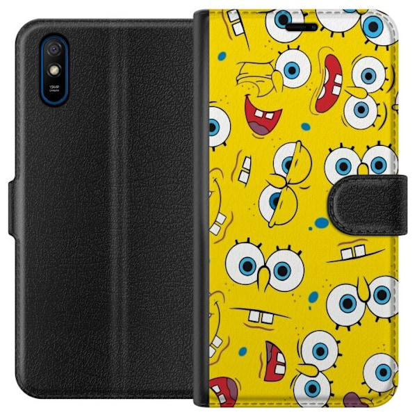 Xiaomi Redmi 9A Tegnebogsetui SvampBob Firkant