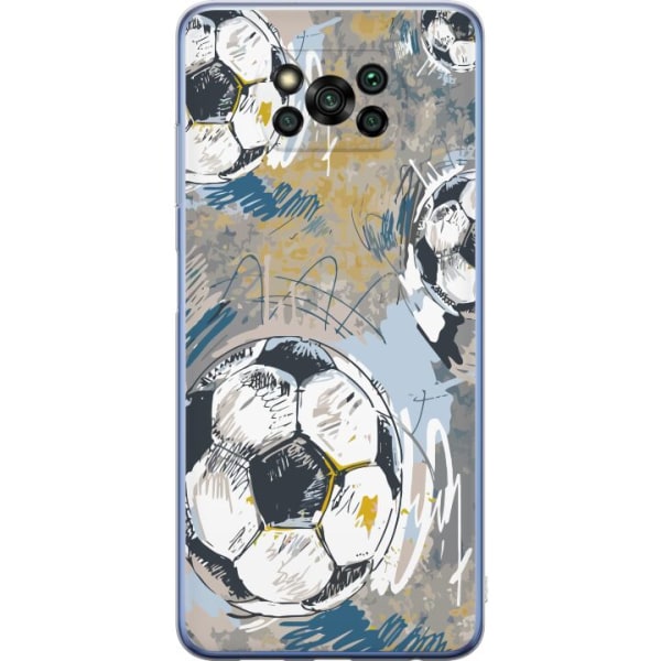 Xiaomi Poco X3 Pro Gennemsigtig cover Fodbold