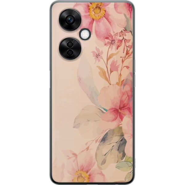 OnePlus Nord CE 3 Lite Gennemsigtig cover Farverige Blomster