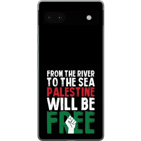 Google Pixel 6a Läpinäkyvä kuori Vapauta Palestiina