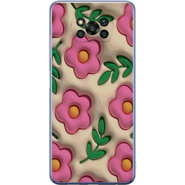 Kompatibelt Mobildeksel til Xiaomi Poco X3 Pro Boblende Blomster
