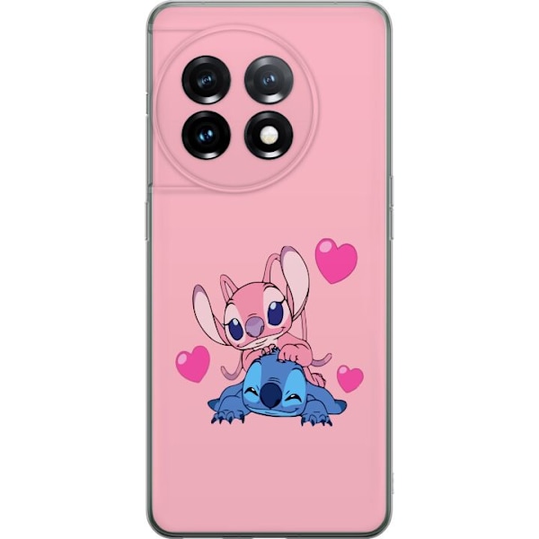 OnePlus 11 Läpinäkyvä kuori Ystävänpäivä Stitch