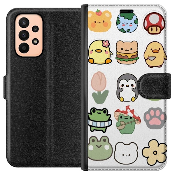 Samsung Galaxy A23 Tegnebogsetui Kawaii Friends