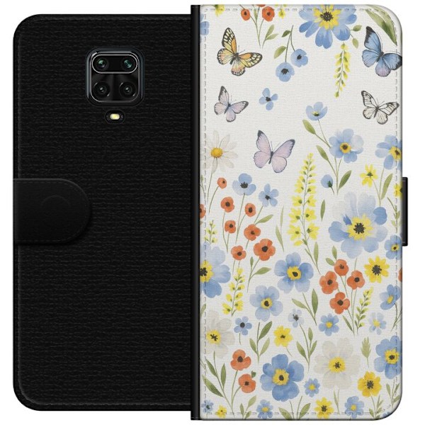 Xiaomi Redmi Note 9 Pro Lompakkokotelo Kesäkukat