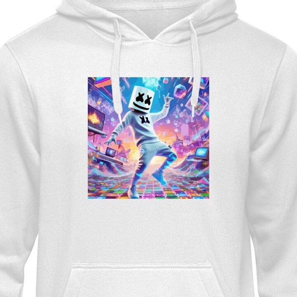 Hoodie för Vuxen | Bekväm Huvtröja Fortnite Dance | Marshme vit L