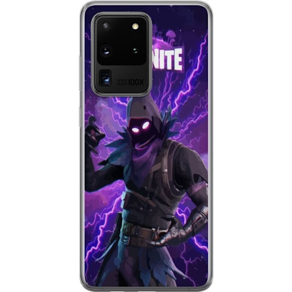 Samsung Galaxy S20 Ultra Genomskinligt Skal Fortnite Raven – Mörk Stridsikon från Battle Royale