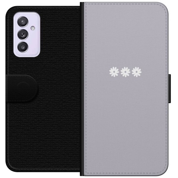 Samsung Galaxy A82 5G Lompakkokotelo Lila Blomminimalismi - tyylikäs kukkakuva lila taustalla