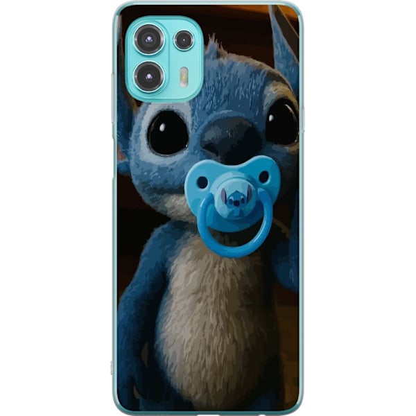 Motorola Edge 20 Lite Läpinäkyvä kuori Stitch & Napp - vauvateema söpöllä hahmolla