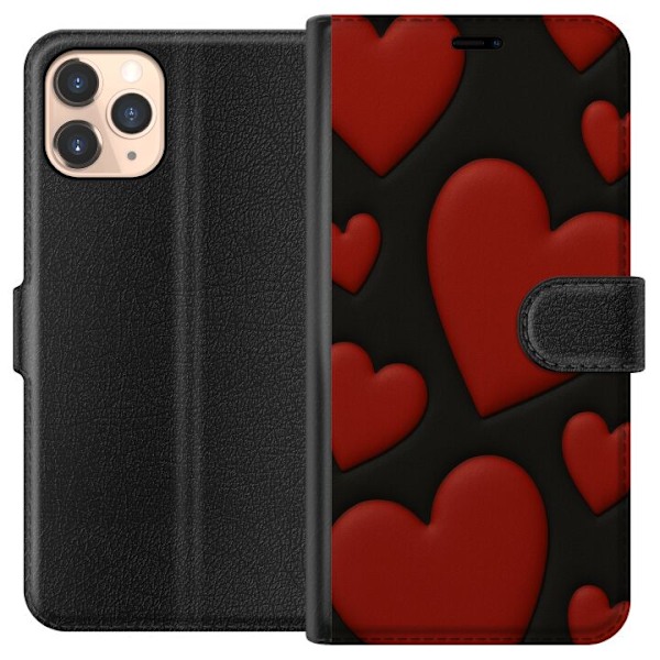 Apple iPhone 11 Pro Plånboksfodral Red Velvet Hearts
