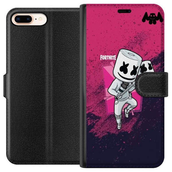 Apple iPhone 8 Plus Lompakkokotelo Marshmello Fortnite Skin Em