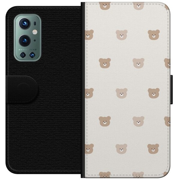 OnePlus 9 Pro Lompakkokotelo Teddy-tausta - söpöt teddykarhu