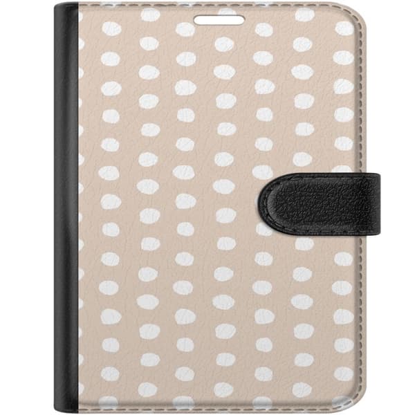 Kompatibelt Plånboksfodral till Apple iPhone Duo Beige vaniljprickar beige