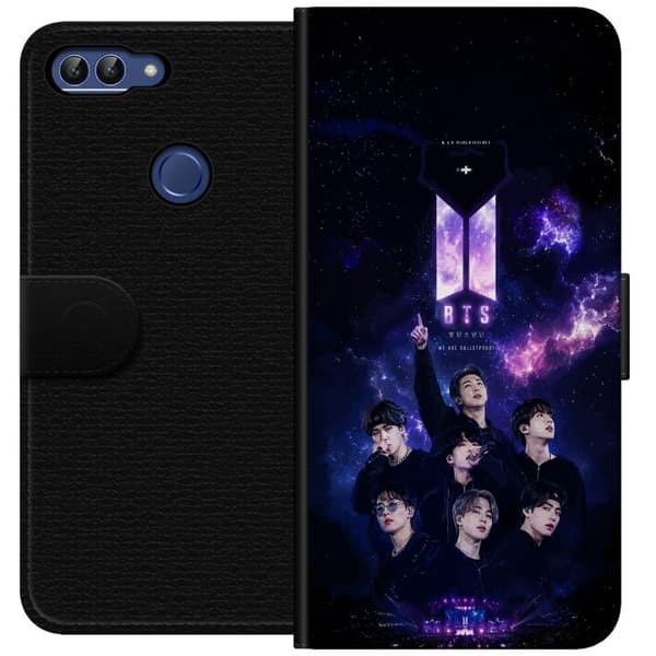 Kompatibel Tegnebogsetui til Huawei P smart BTS lilla